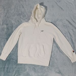Hollister Co.• White Super Soft Fleece Hoodie w/small logo Size XXS